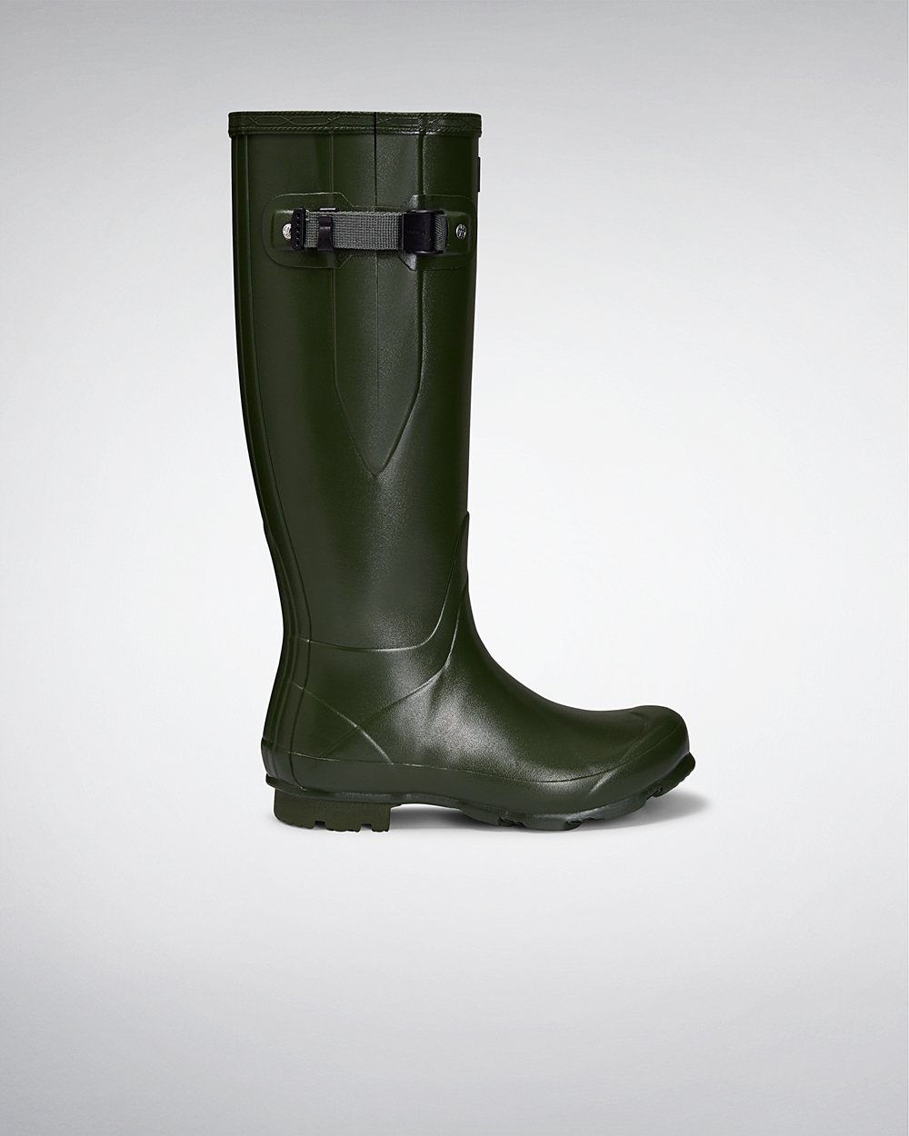 Women Hunter Norris Field Side Adjustable | Tall Rain Boots Green | NZ-45619-MOTN